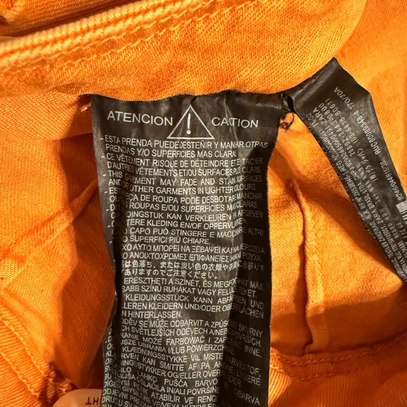 Zara women’s high rise wide leg pants burnt orange denim frayed hem size 6 - Picture 9 of 11